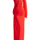 Deme By Gabriella Serenity Hibiscus gown featuring flowing fabric and intricate floral design for elegant evening wear.