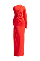 Deme By Gabriella Serenity Hibiscus gown featuring flowing fabric and intricate floral design for elegant evening wear.