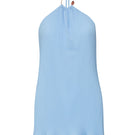 Baobab Coco Mini Dress in blue, sleeveless design with a fitted bodice and flared skirt, perfect for summer wear.