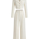 Margée Atelier Elina Tailor Set co-ords featuring a stylish matching top and pants, shown in a neutral fabric and modern design.
