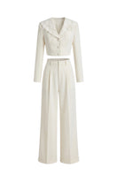 Margée Atelier Elina Tailor Set co-ords featuring a stylish matching top and pants, shown in a neutral fabric and modern design.