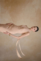 Elegant black Flux gown by Arti Apparel featuring flowing fabric and stylish design, perfect for formal occasions.