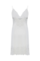 Bocan Couture Miss Alba short nightgown with off-white lace, featuring delicate lace details and a comfortable fit.