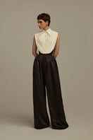 Black POEM AETHER trousers, stylish men's pants with a modern fit, featuring sleek design and comfortable fabric.