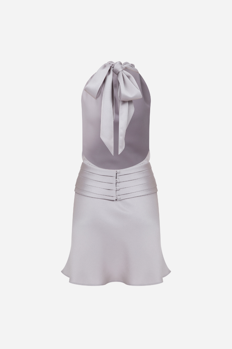 MONICA DRESS IN SILVER - CULT MIA