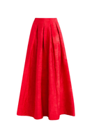 Red Daphne maxi skirt by Mestiza New York featuring a flowing ball design and elegant length.