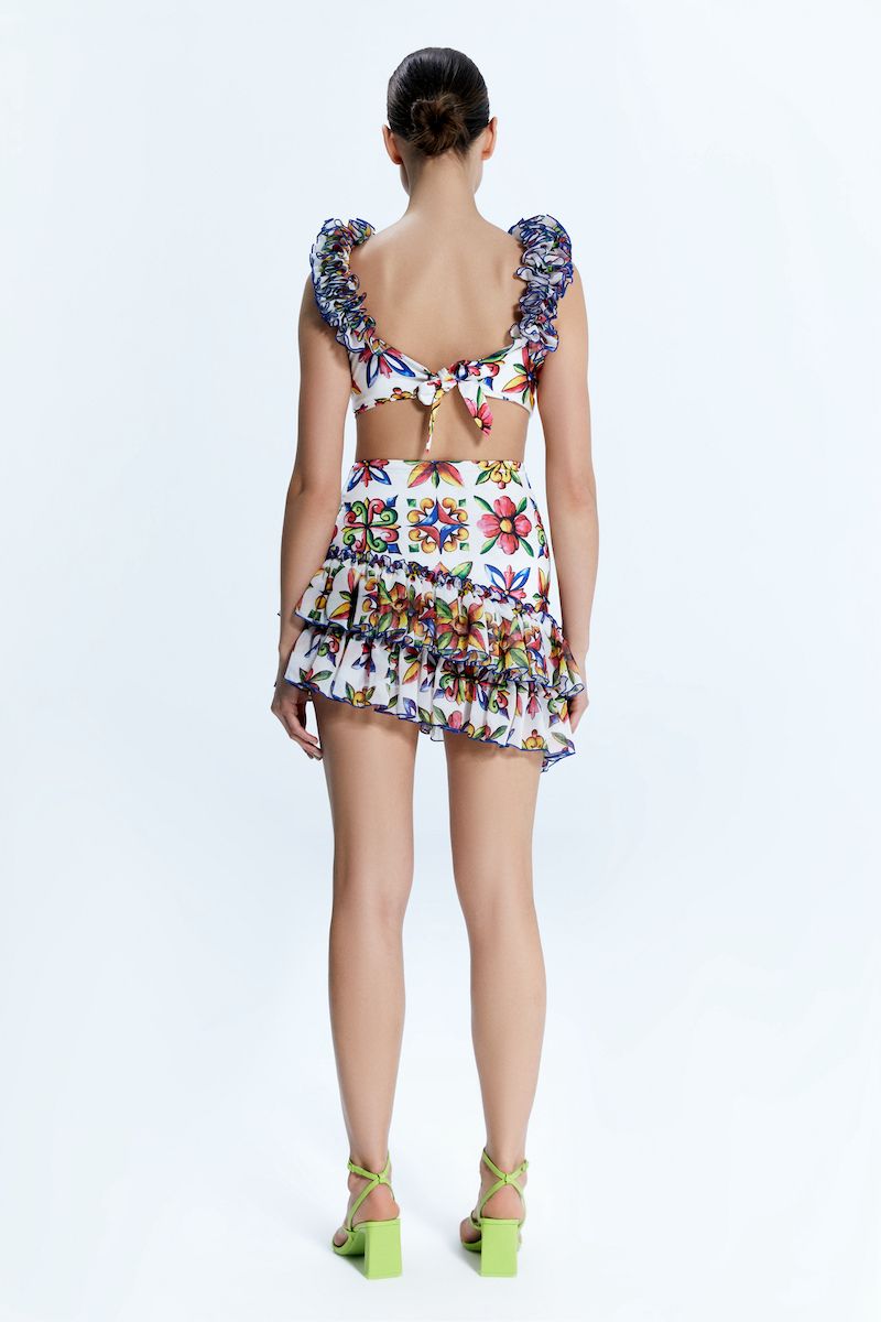 SICILIA LILY AND TIGRA TOP AND SKIRT SET - CULT MIA