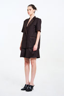 Aidan & Ice NARA brown blazer with tailored fit, notch lapel, and front pockets, displayed on a neutral background.