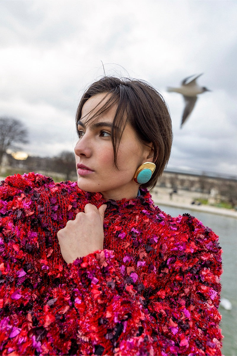 SEA BLOSSOM BLUE EARRINGS - CULT MIA