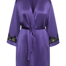 NK IMODE Morgan short robe in frosted violet, soft and cozy loungewear with a relaxed fit and stylish design.