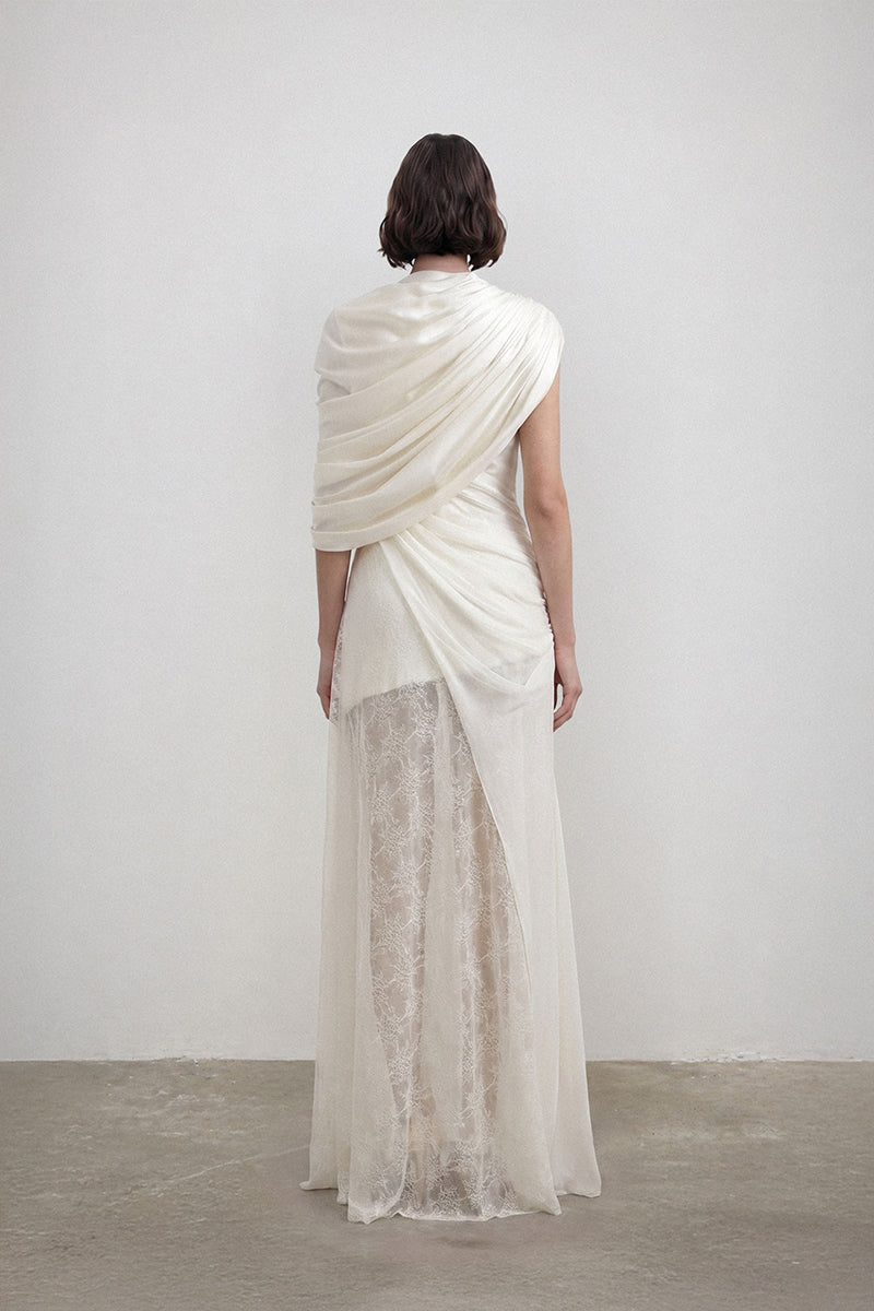 Deme By Gabriella Darcy Dress gown featuring elegant fabric and intricate details, perfect for formal occasions.