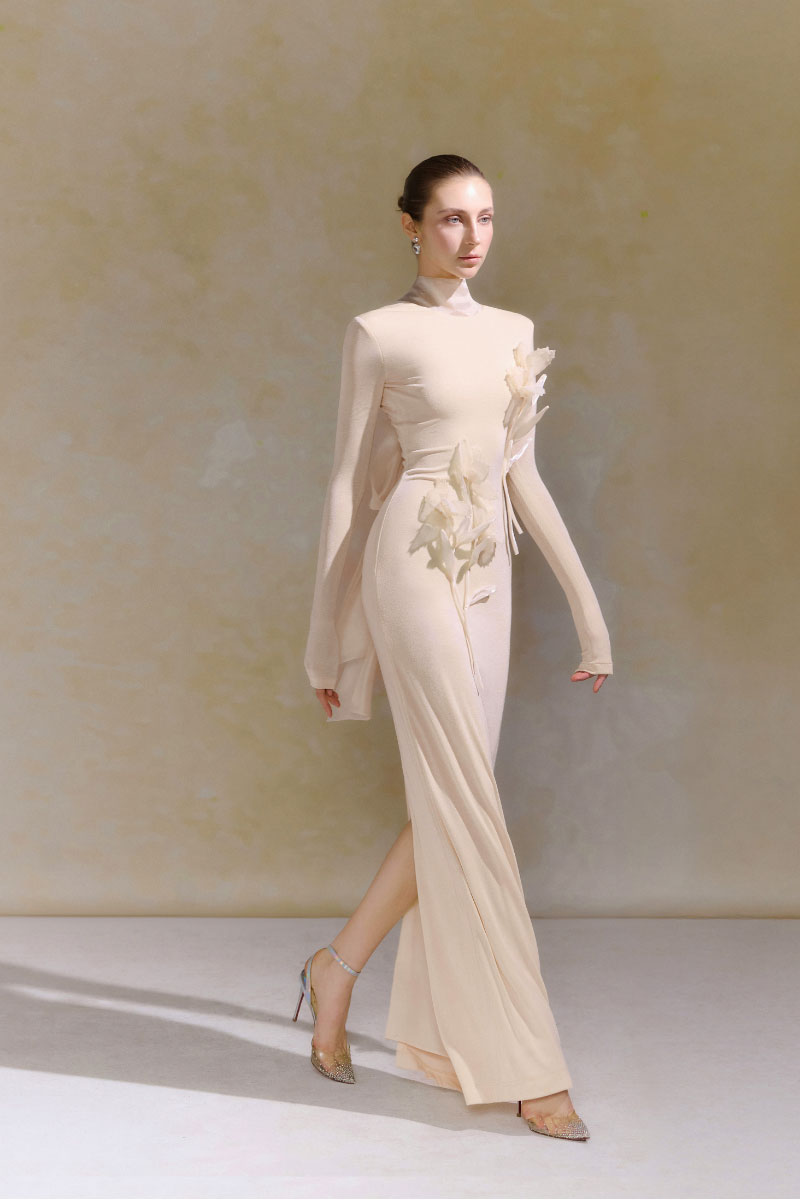 Arti Apparel Doha Dress, stylish midi dress in a vibrant pattern, featuring a flowy silhouette and elegant design.