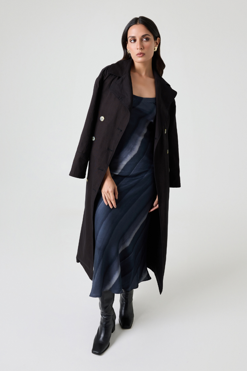 SALERNO SLIP DRESS IN DEEP TIDES - CULT MIA