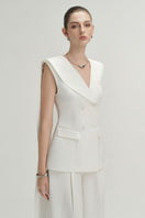 White Rosa vest top by Arti Apparel, sleeveless design with a fitted silhouette, perfect for casual or layered outfits.