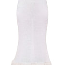 White knitted maxi skirt by Lalo, featuring a long, flowing design with textured knit fabric and a comfortable fit.
