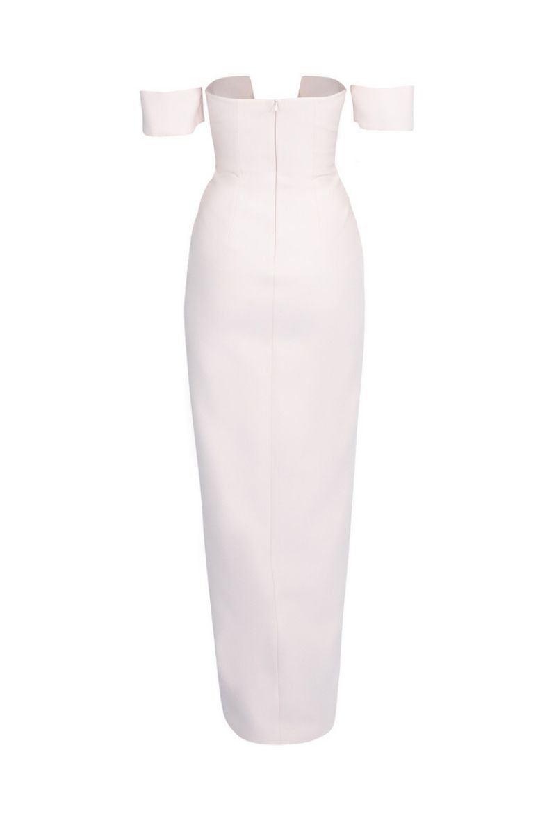 POWDER OFF-SHOULDER LONG DRESS - CULT MIA