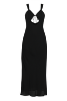 Black Summer Away Mila Maxi Dress featuring a flowing silhouette and sleeveless design, perfect for casual or evening wear.