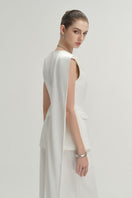White Rosa vest from Arti Apparel, a stylish sleeveless top with a fitted design, perfect for casual or layered outfits.
