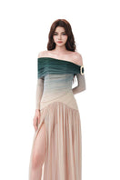 Do Long Quiet Dune maxi dress featuring a flowing fabric and elegant design, perfect for casual or formal occasions.