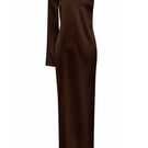 LEDIEL Cartagena brown maxi dress with flowing fabric and sleeveless design, perfect for casual or summer wear.