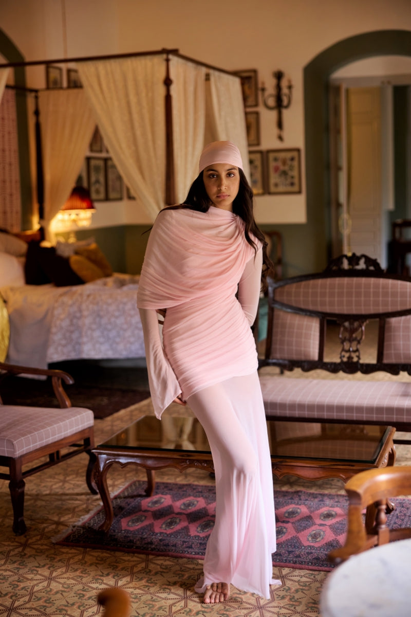 deme by gabriella isla long sleeve draped maxi dress Deme by Gabriella Isla Long-Sleeve Draped Maxi Dress