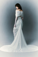 White Plan Palatine Dress gown featuring elegant fabric and classic design, perfect for formal occasions.
