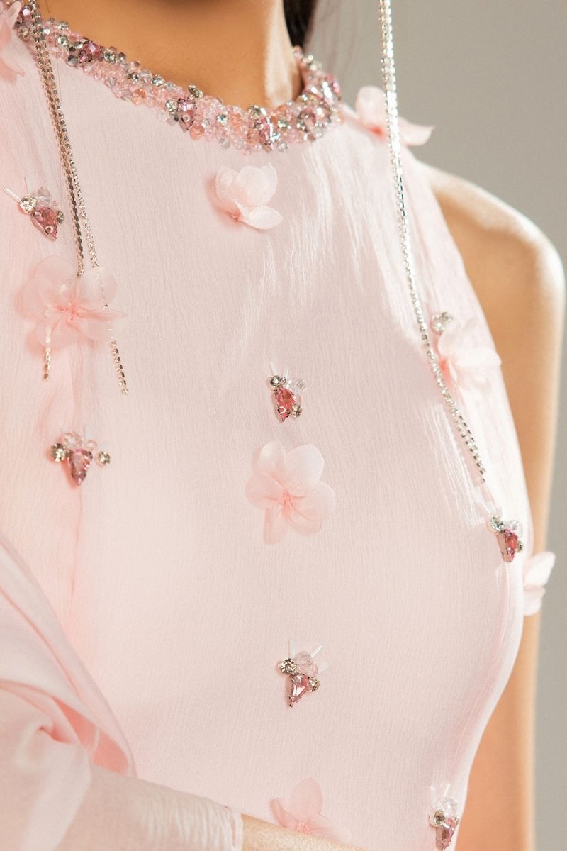 PINK LAYERED ORGANZA MAXI DRESS | CULT MIA | HAPPY CLOTHING PINK LAYERED ORGANZA MAXI DRESS | CULT MIA | HAPPY CLOTHING