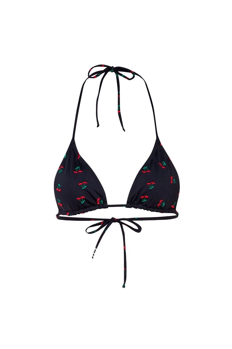 MOA TOP AND BAUTA BOTTOM BIKINI IN BLACK CHERRIES - CULT MIA