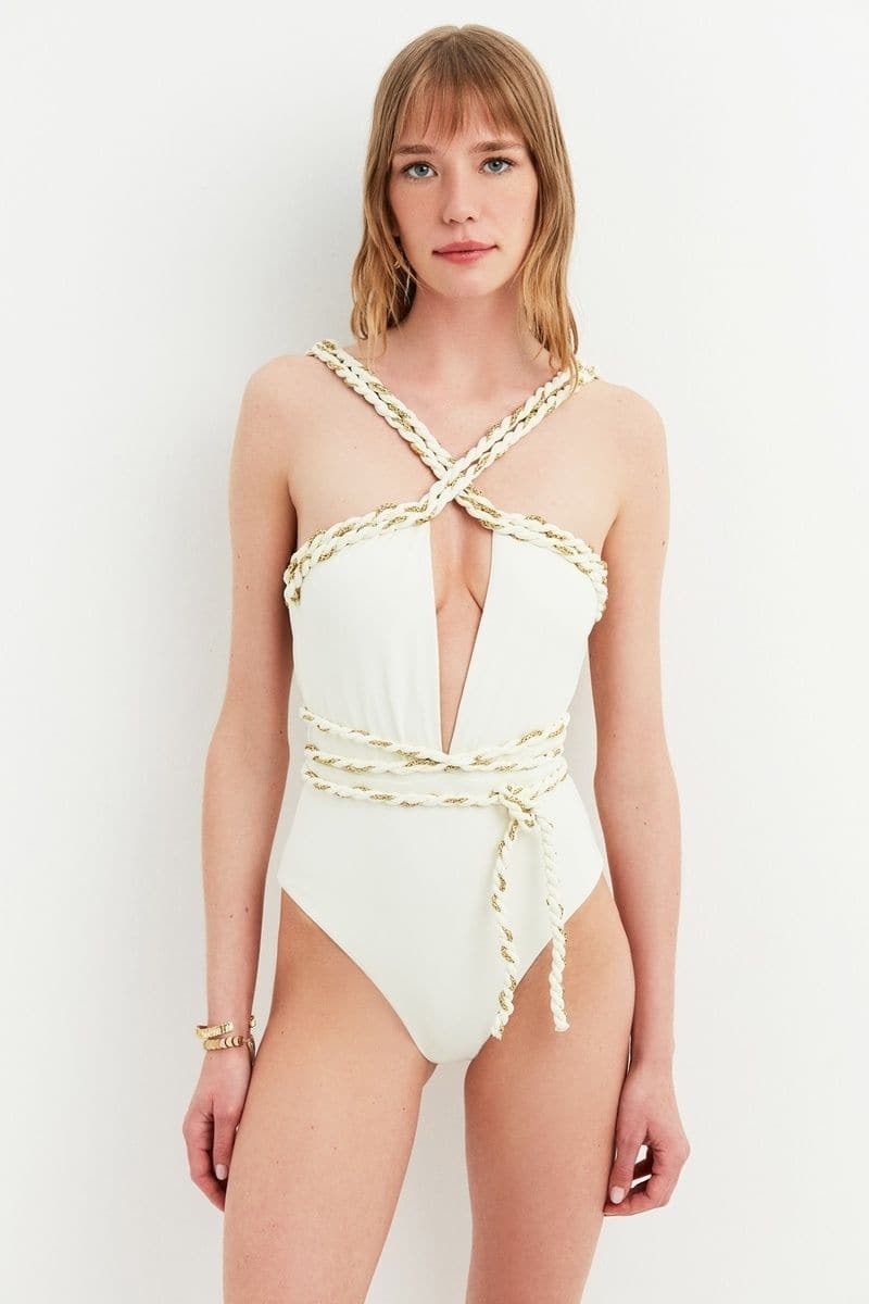 IVORY HEAVEN LIKE ONE PIECE SWIMSUIT - CULT MIA