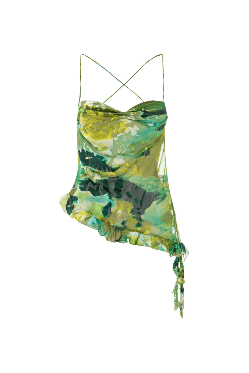 Suncillo Serafina Top in soft fabric with a relaxed fit, featuring a round neckline and short sleeves.