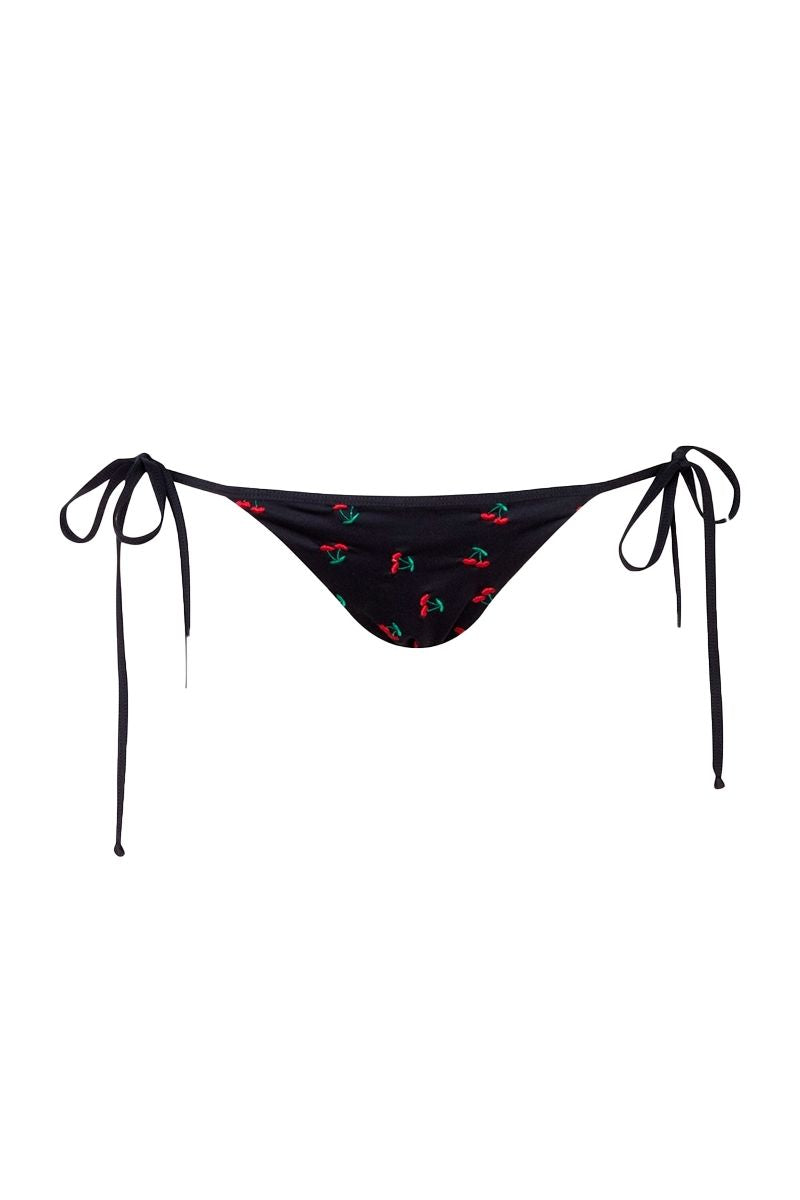MOA TOP AND BAUTA BOTTOM BIKINI IN BLACK CHERRIES - CULT MIA