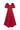 LIMA RED V-NECK PRINCESS MIDI DRESS - CULT MIA