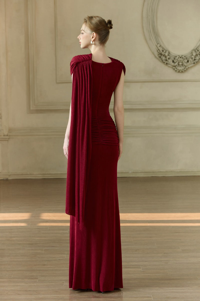 Margée Atelier Bailey Maxi Dress featuring a flowing design with elegant fabric and a stylish silhouette.