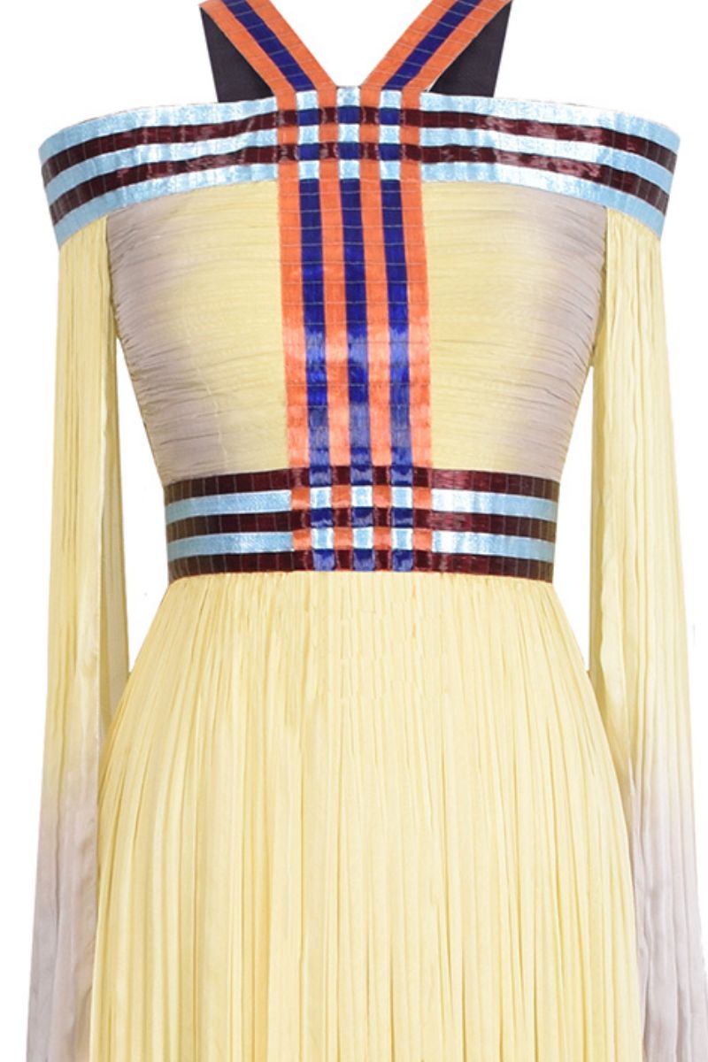 GATHERED CHIFFON OFF-SHOULDER MAXI DRESS - CULT MIA