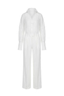 White Plan Hepburn co-ord set featuring stylish matching top and pants, perfect for casual and comfortable wear.