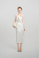 Do Long Calla Lily midi dress featuring a floral print and elegant midi length, perfect for sophisticated occasions.