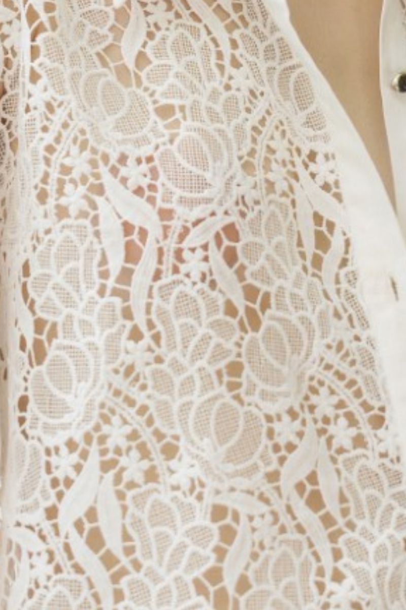 ELOISE LACE MIXED RAW SHIRT SET - CULT MIA