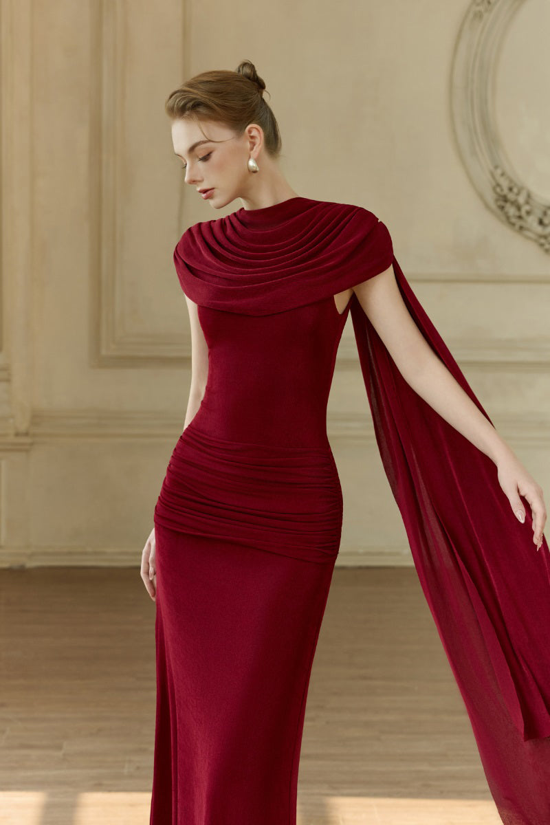 Margée Atelier Bailey maxi dress in flowing fabric with a stylish silhouette, perfect for elegant occasions.