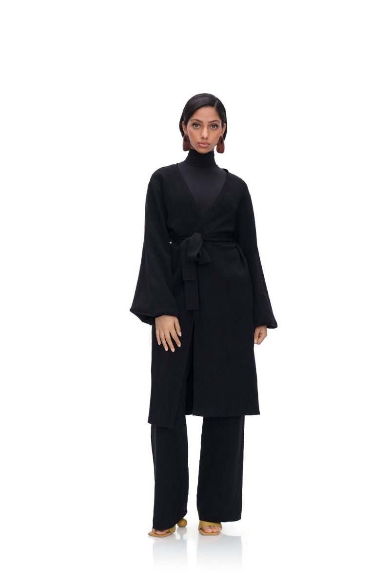 ONA KNIT CARDIGAN IN ONYX - CULT MIA