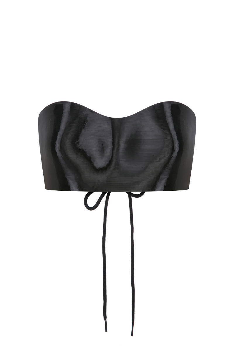 3D print Sudi Etuz corset bra top featuring intricate design and structured fit, showcased on a plain background.