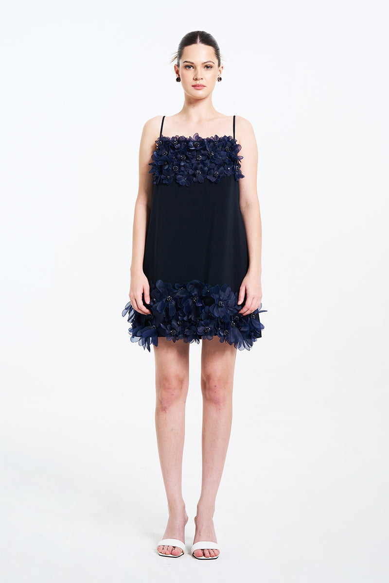 ALIA NOIRE MINI DRESS IN NAVY - CULT MIA