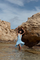 IKINITA La Biana in Blue mini dress, stylish sleeveless design with a fitted silhouette, perfect for casual or summer wear.