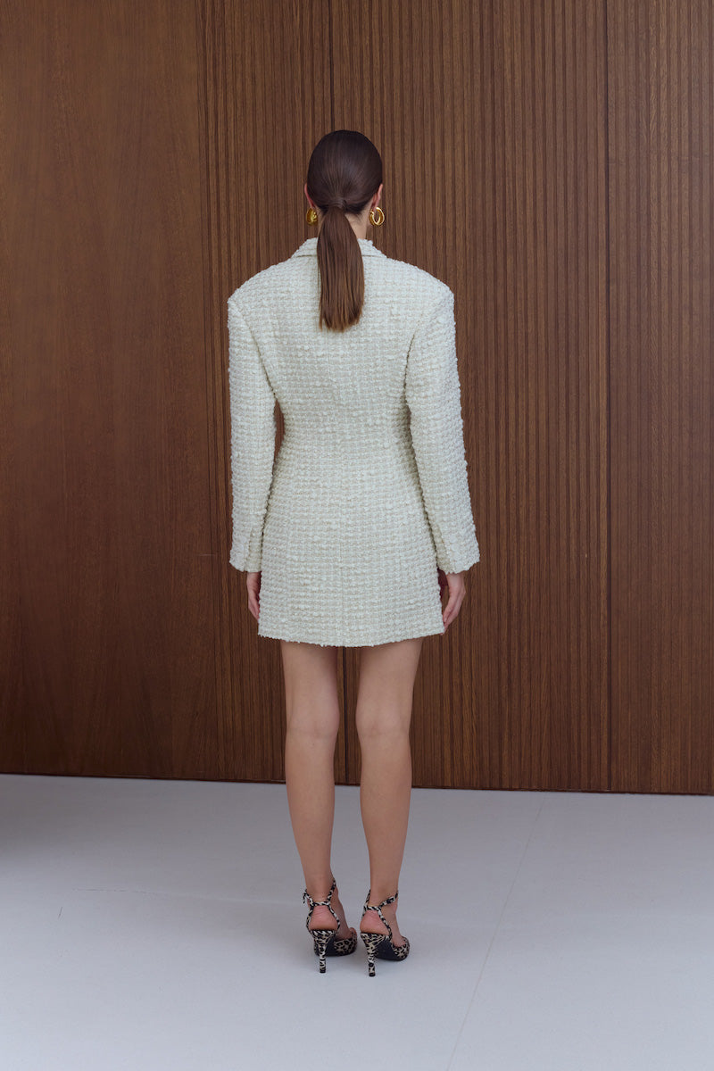 UNDRESS PETRA CREAMY TWEED MINI BLAZER DRESS | Cult Mia UNDRESS PETRA CREAMY TWEED MINI BLAZER DRESS | Cult Mia
