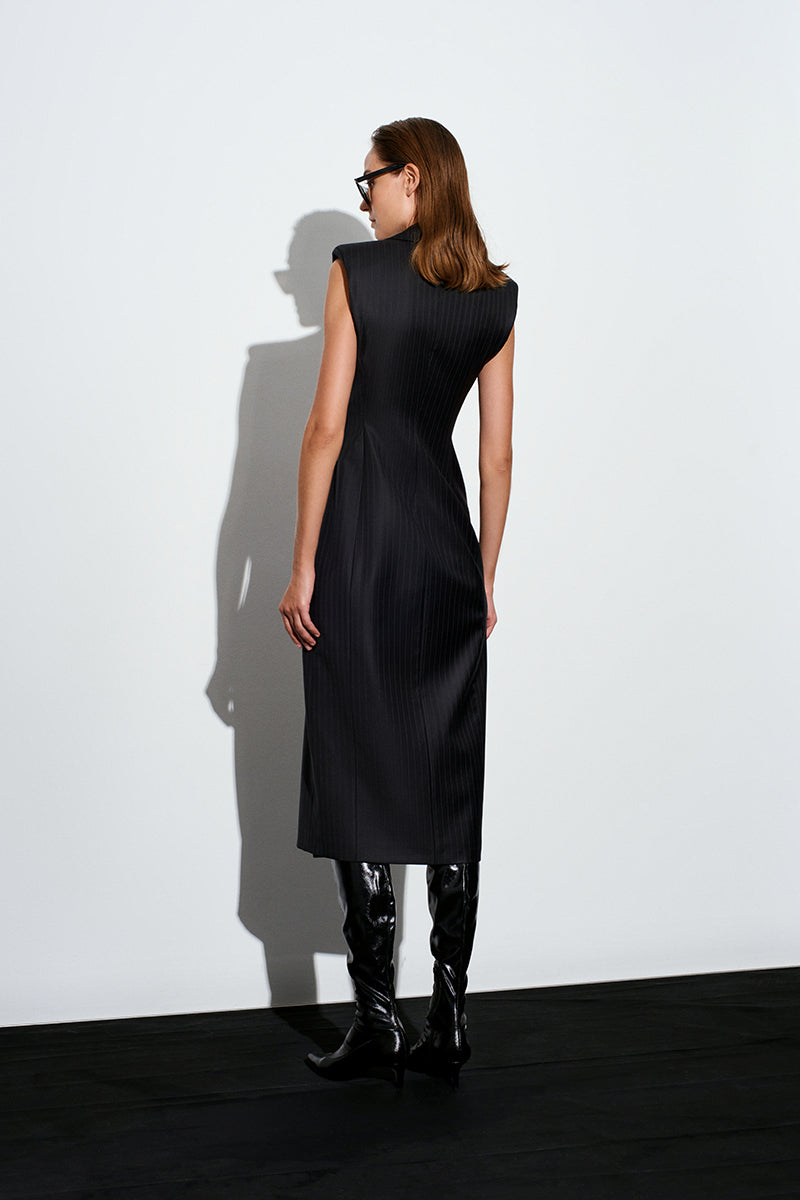 Black Rotten Dress midi dress by Acaria Studio featuring a stylish, edgy design with a fitted silhouette and modern details.