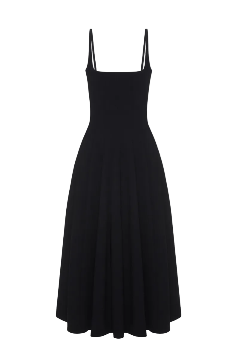 MIDI DRESS WITH STRAPS IN BLACK | CULT MIA | BALYKINA MIDI DRESS WITH STRAPS IN BLACK | CULT MIA | BALYKINA