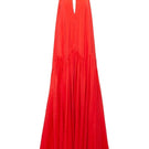 SISTERS TALIA MAXI DRESS in Scarlet Bloom with floral pattern, flowing fabric, and elegant design for special occasions.