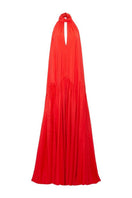 SISTERS TALIA MAXI DRESS in Scarlet Bloom with floral pattern, flowing fabric, and elegant design for special occasions.