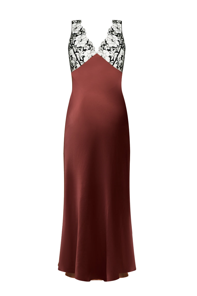 SHADOW DRESS IN CHOCOLATE BROWN - CULT MIA