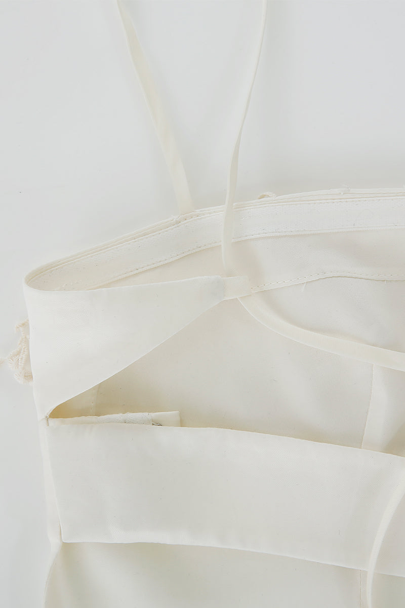 BOTANIC EMBELLISHED CUPRO GOWN IN IVORY - CULT MIA