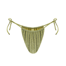 Suncillo Virna sparkly lime green bikini bottom with shimmering fabric and stylish cut for beach or poolwear.